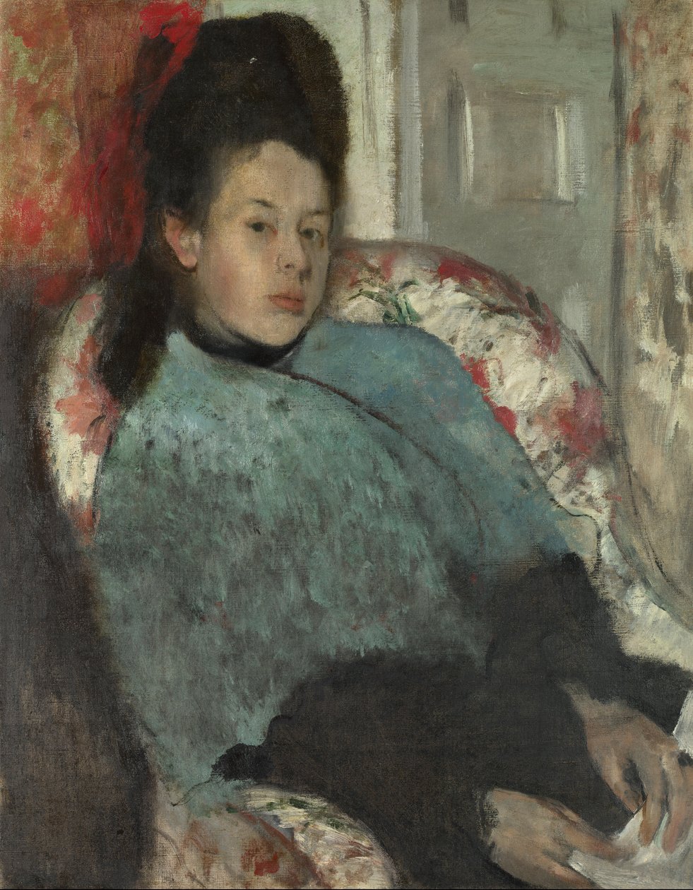 Portret Eleny Carafy, ok. 1875 (olej na płótnie) autorstwa Edgar Degas