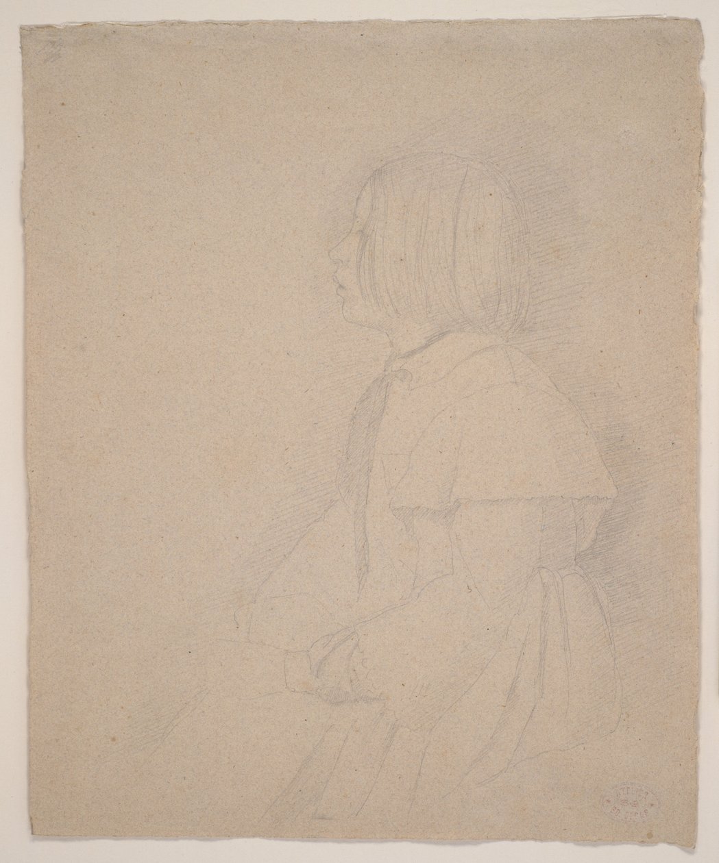 Portret Giulii Bellelli, 1858-9 (grafit) autorstwa Edgar Degas