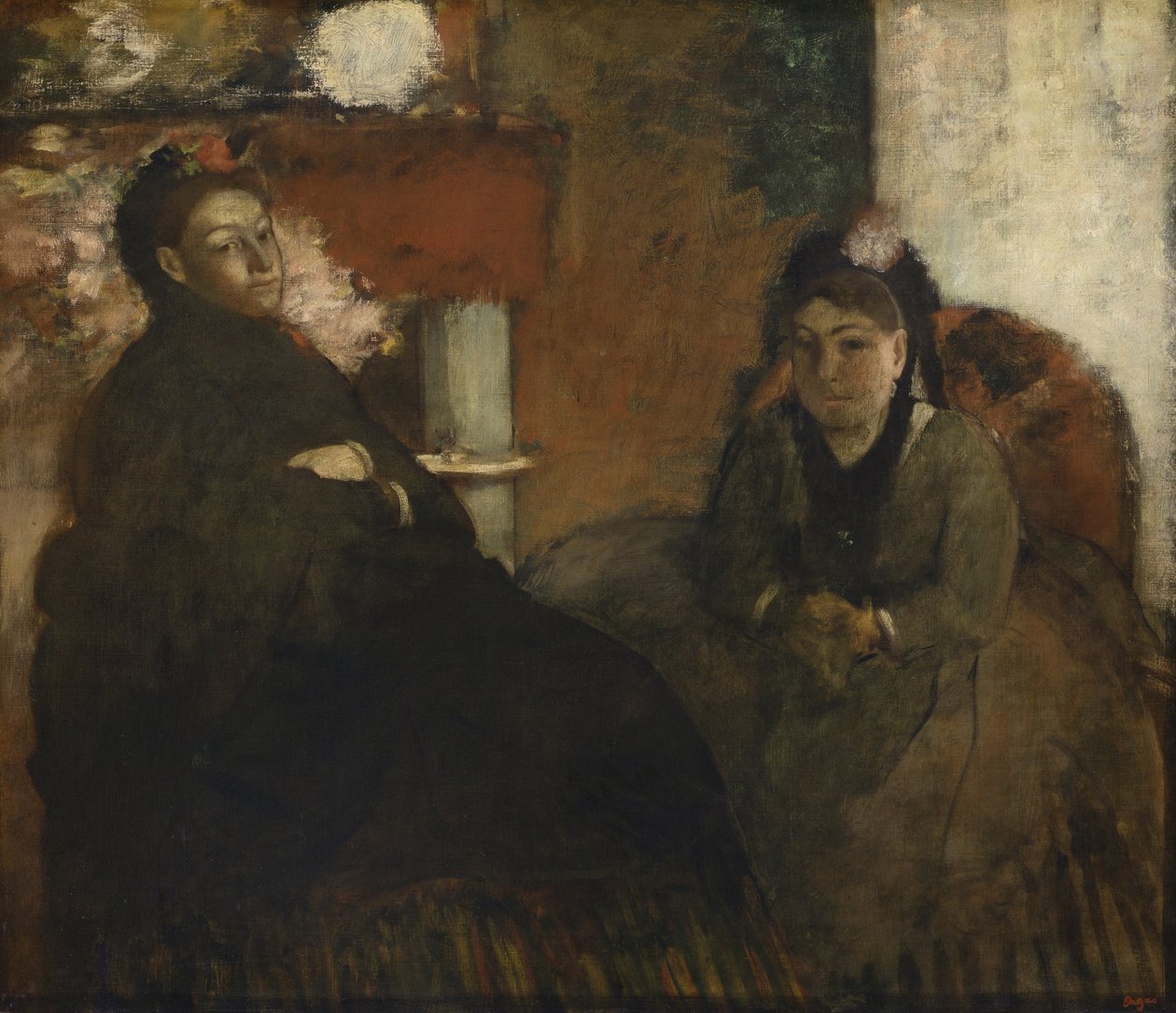 Portret pani Lisle i pani Loubens, 1866-70 autorstwa Edgar Degas