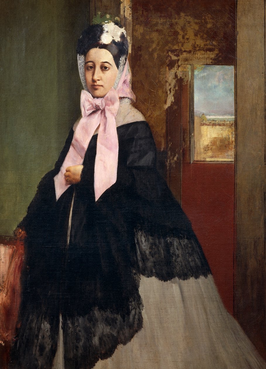 Portret Therese de Gas, księżnej Morbilli (1840-1912), siostry artysty autorstwa Edgar Degas
