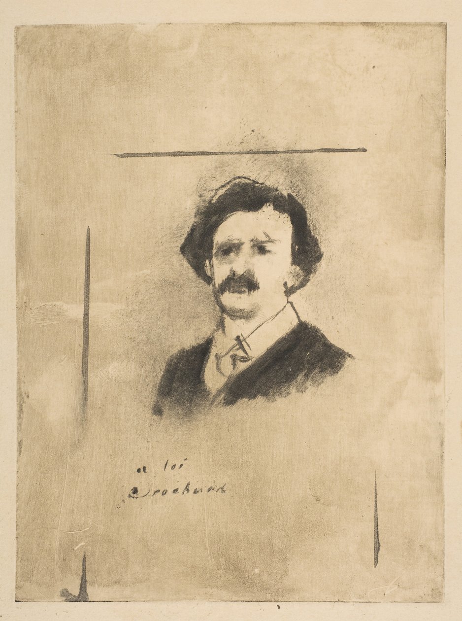 Portret ulubieńca kardynała Virginie, ilustracja aktora Crochard dla La Fami..., ca. 1880. autorstwa Edgar Degas