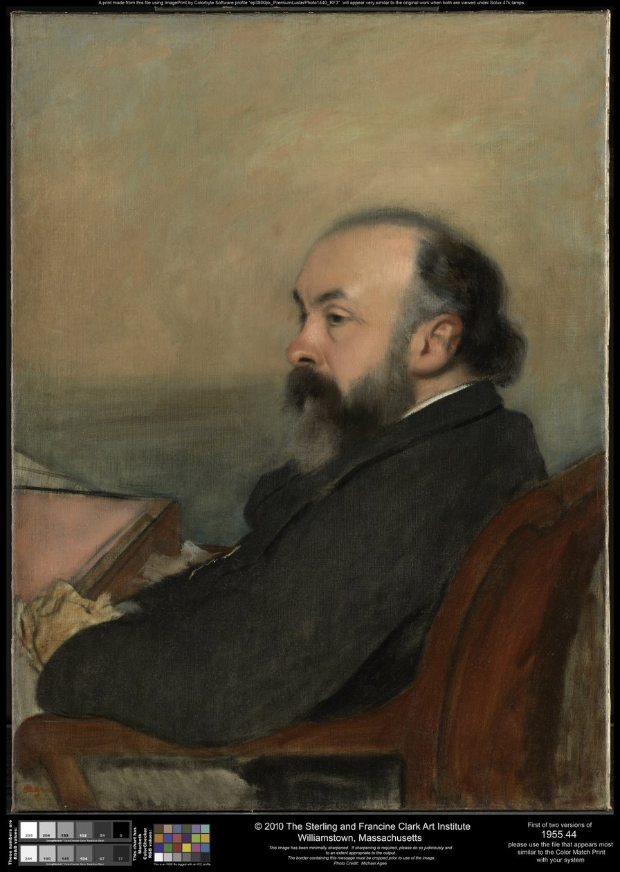 Portret mężczyzny autorstwa Edgar Degas
