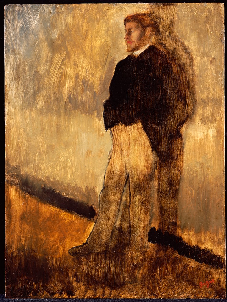 Portret mężczyzny stojącego z rękami w kieszeniach autorstwa Edgar Degas