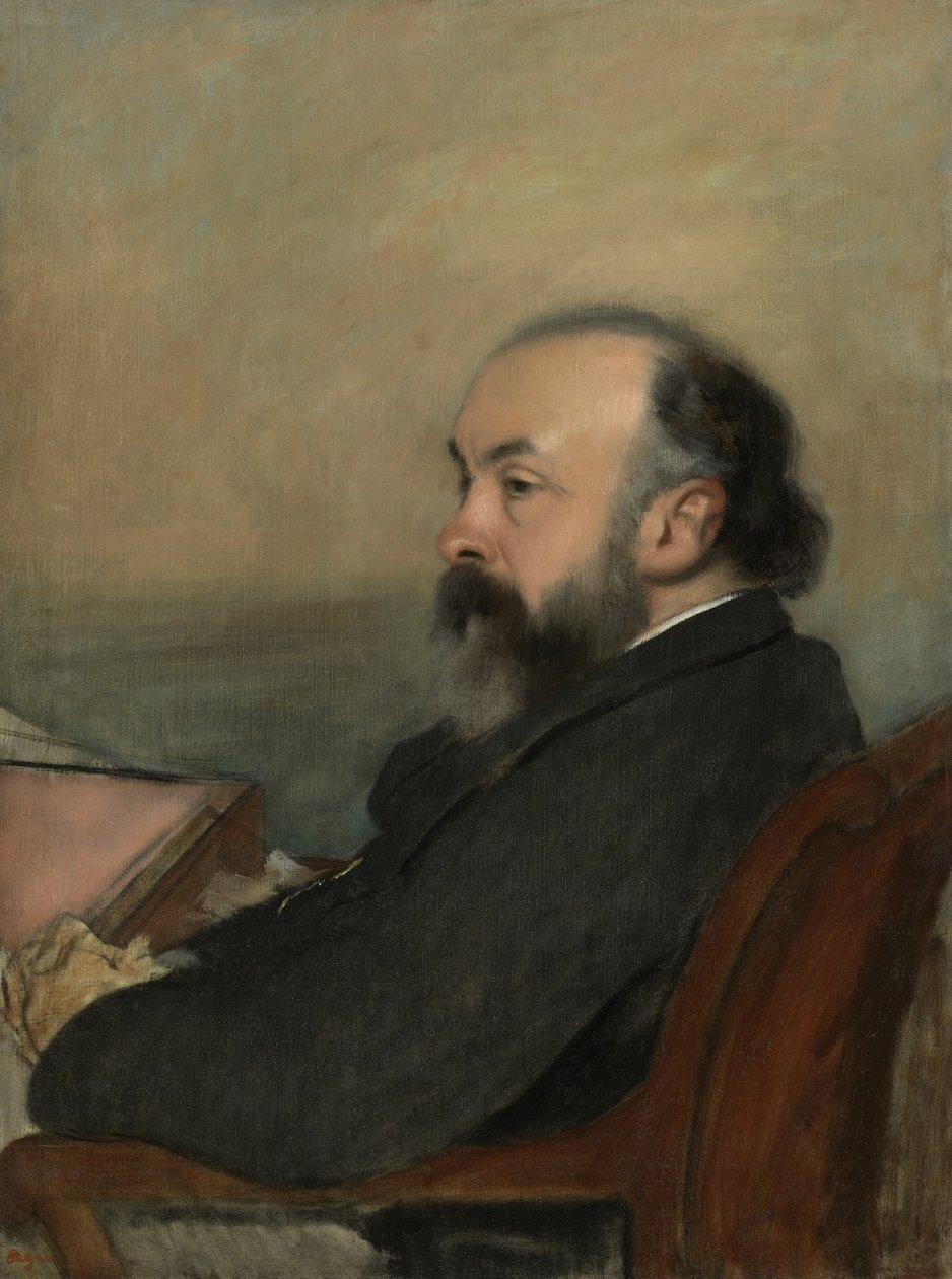 Portret mężczyzny, ok. 1877 autorstwa Edgar Degas