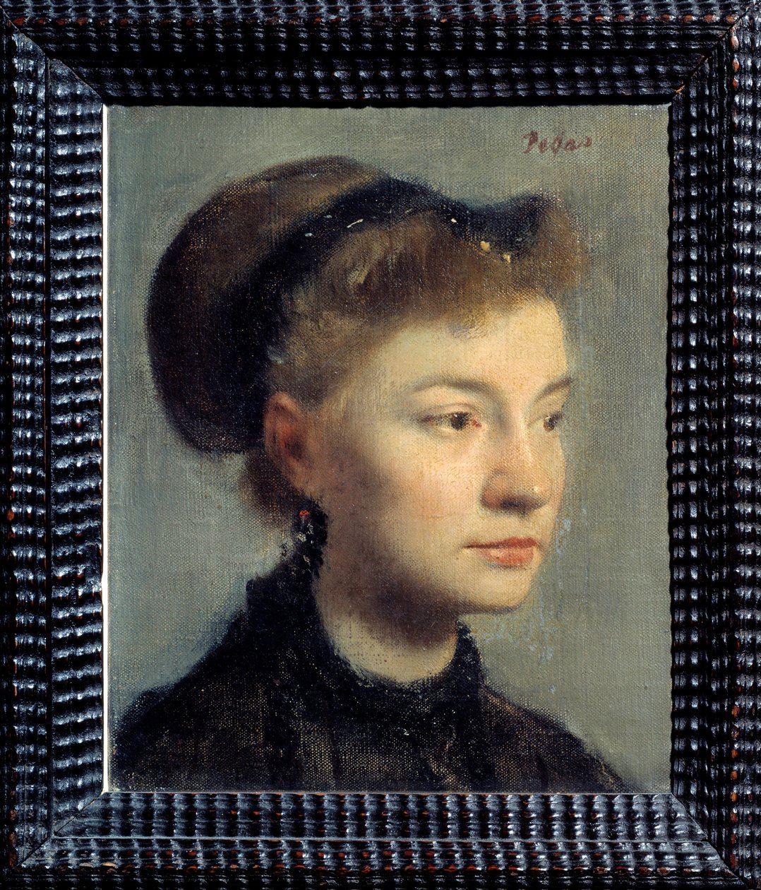 Portret młodej kobiety Obraz Edgara Degasa (1834-1917). 1867. wym. 0,27x0,22 m. Paryż, Muzeum Orsay autorstwa Edgar Degas