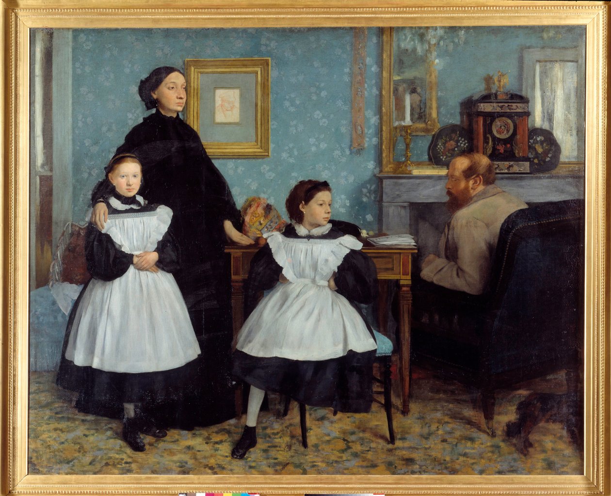 Portret rodziny Bellellich Malarz spędził kilka miesięcy w Toskanii ze swoimi wujami Bellellimi - Obraz Edgara Degasa (1834-1917) autorstwa Edgar Degas