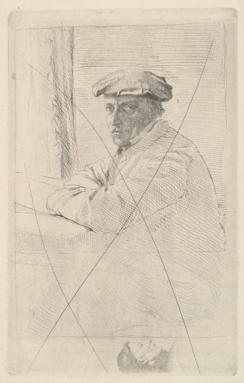 Portret grawera Joseph Tourny, 1857 (akwaforta anulowana) autorstwa Edgar Degas