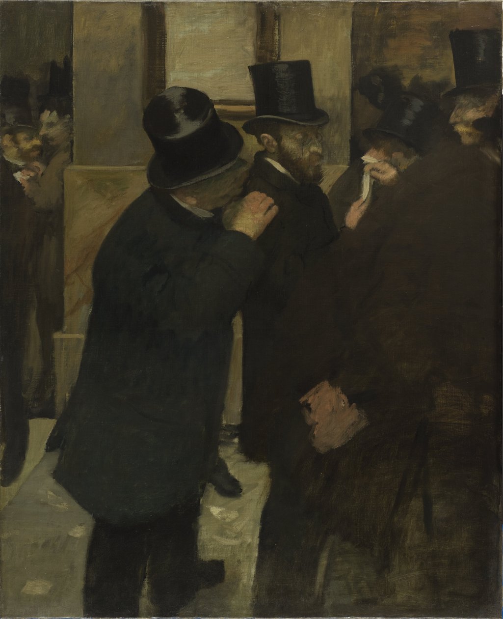 Portrety na giełdzie autorstwa Edgar Degas