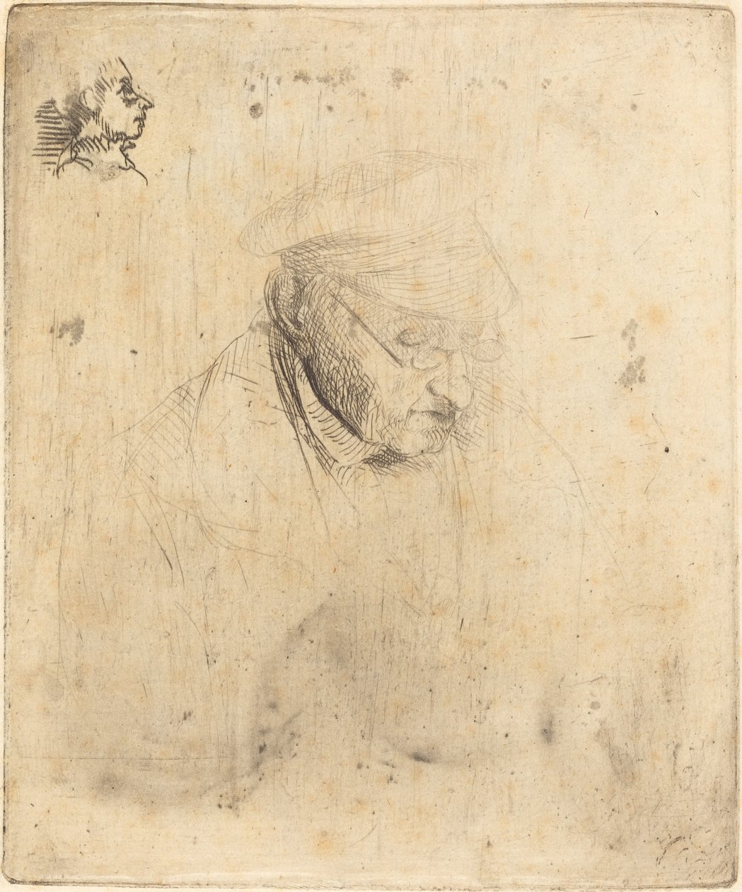 René-Hilaire de Gas, dziadek artysty, 1856. autorstwa Edgar Degas