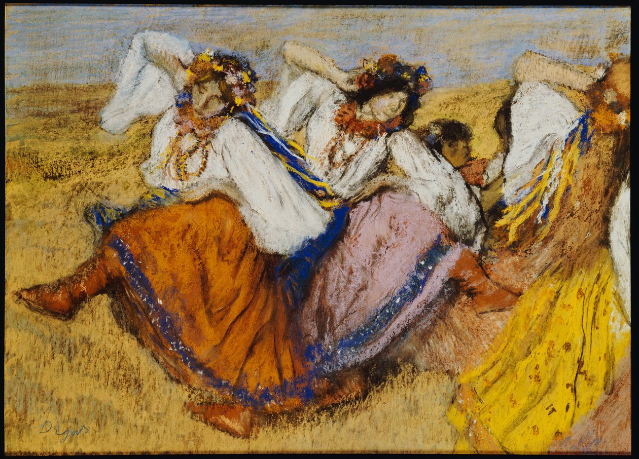Rosyjscy tancerze, c.1895 autorstwa Edgar Degas