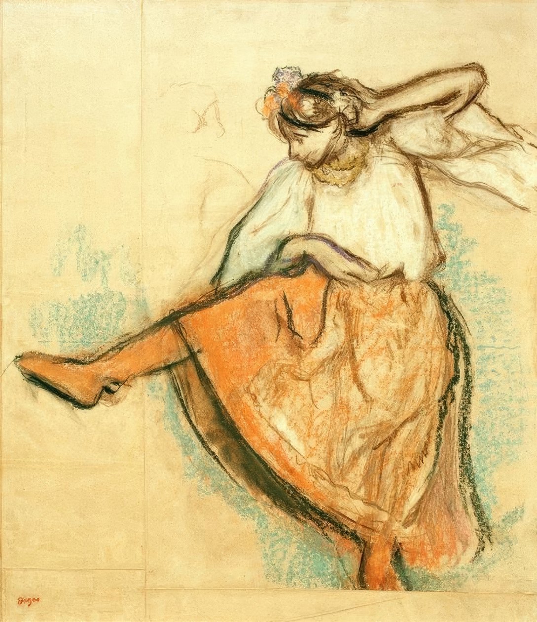 rosyjska tancerka autorstwa Edgar Degas