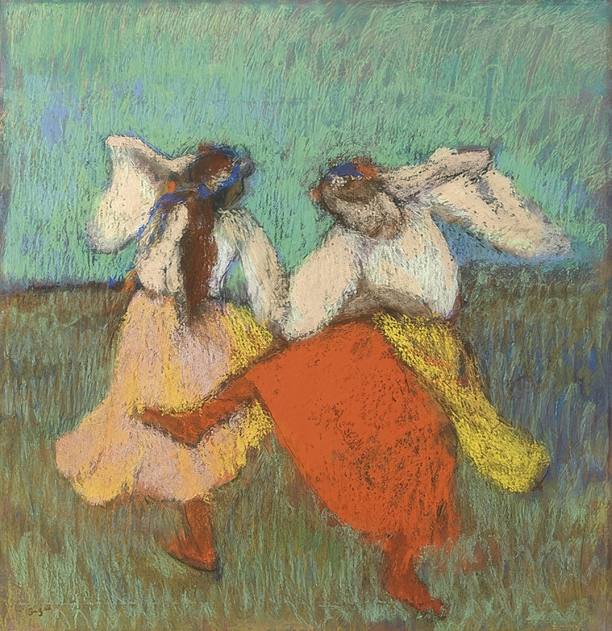 Rosyjscy tancerze (Danseuses Russes). Około 1899 autorstwa Edgar Degas