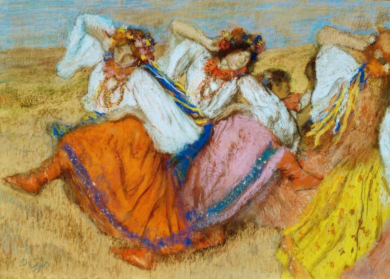 Rosyjskie tancerki autorstwa Edgar Degas