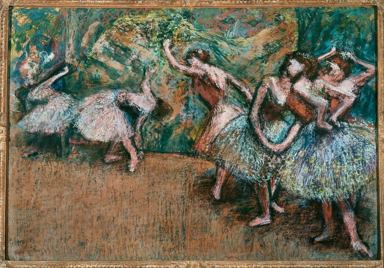 Scena z baletu (pastel na tekturze) autorstwa Edgar Degas