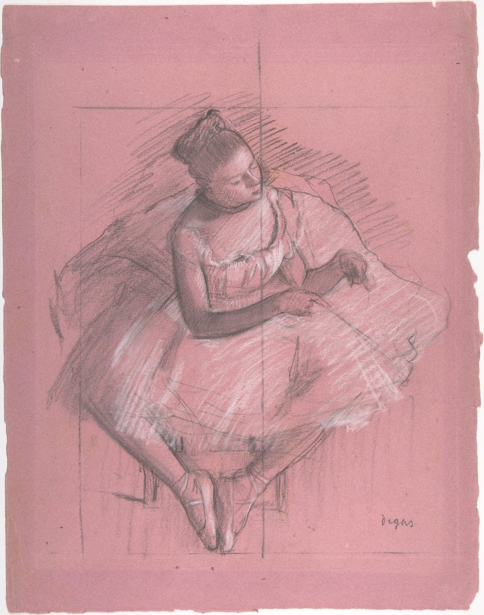 Siedząca tancerka autorstwa Edgar Degas