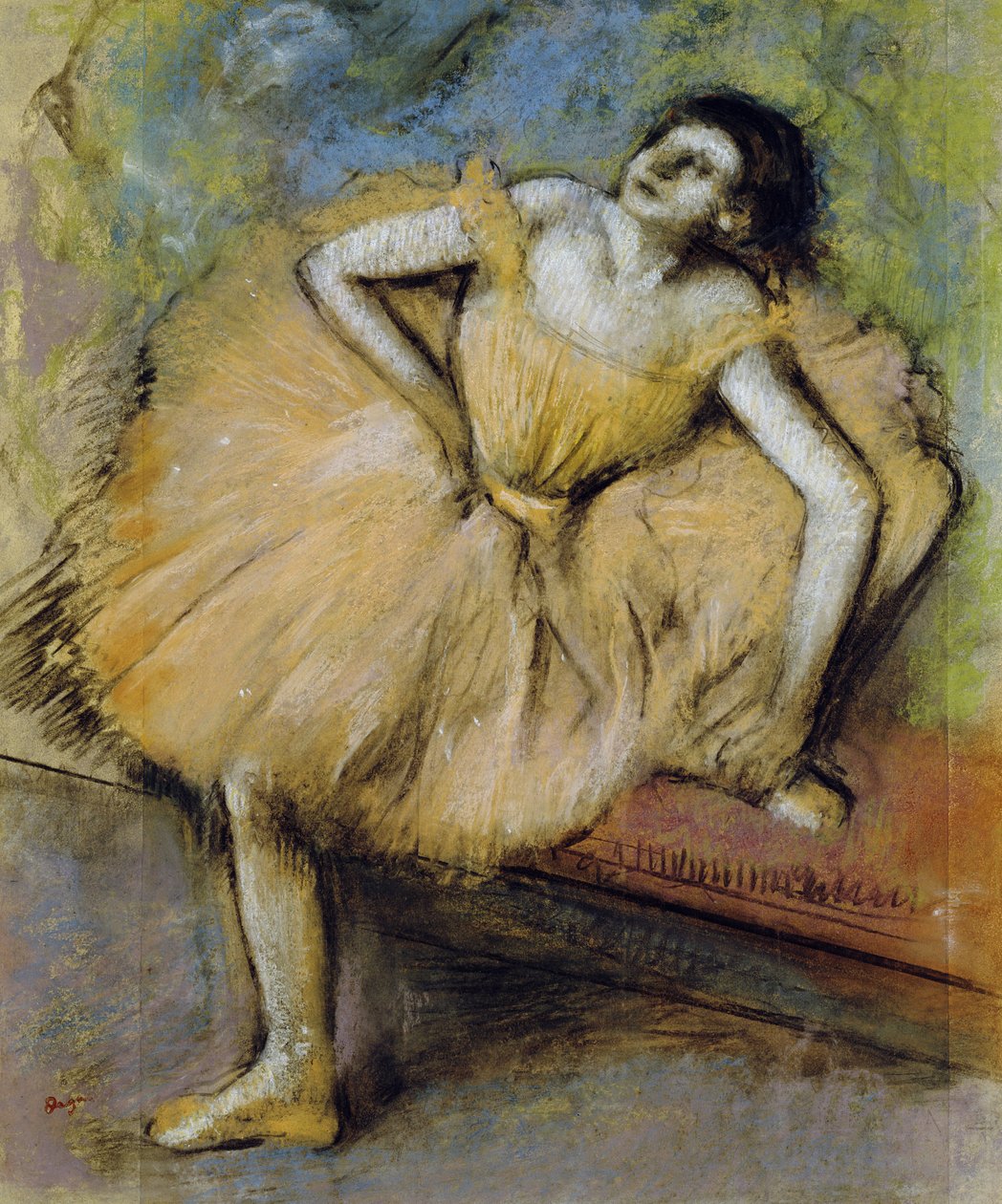 Siedząca tancerka, ok. 1894 r autorstwa Edgar Degas