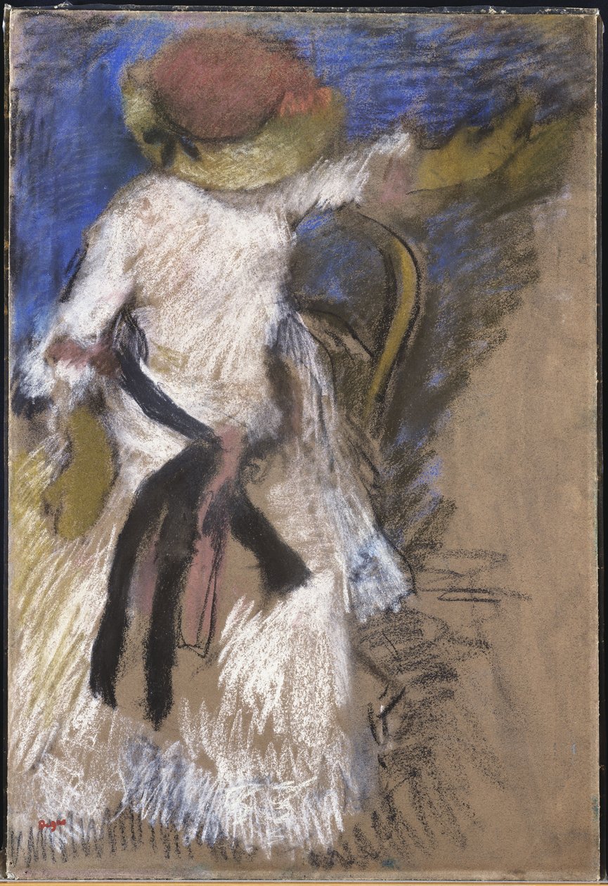 Siedząca kobieta w białej sukni, ok. 1888-92 autorstwa Edgar Degas