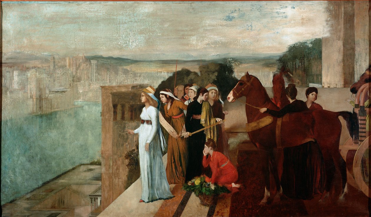 Semiramis Building Babylon (olej na płótnie) autorstwa Edgar Degas
