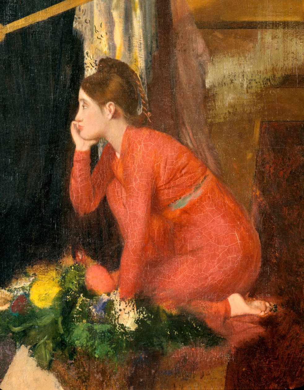Semiramis Building Babylon niedokończony, detal, 1860-1862 autorstwa Edgar Degas