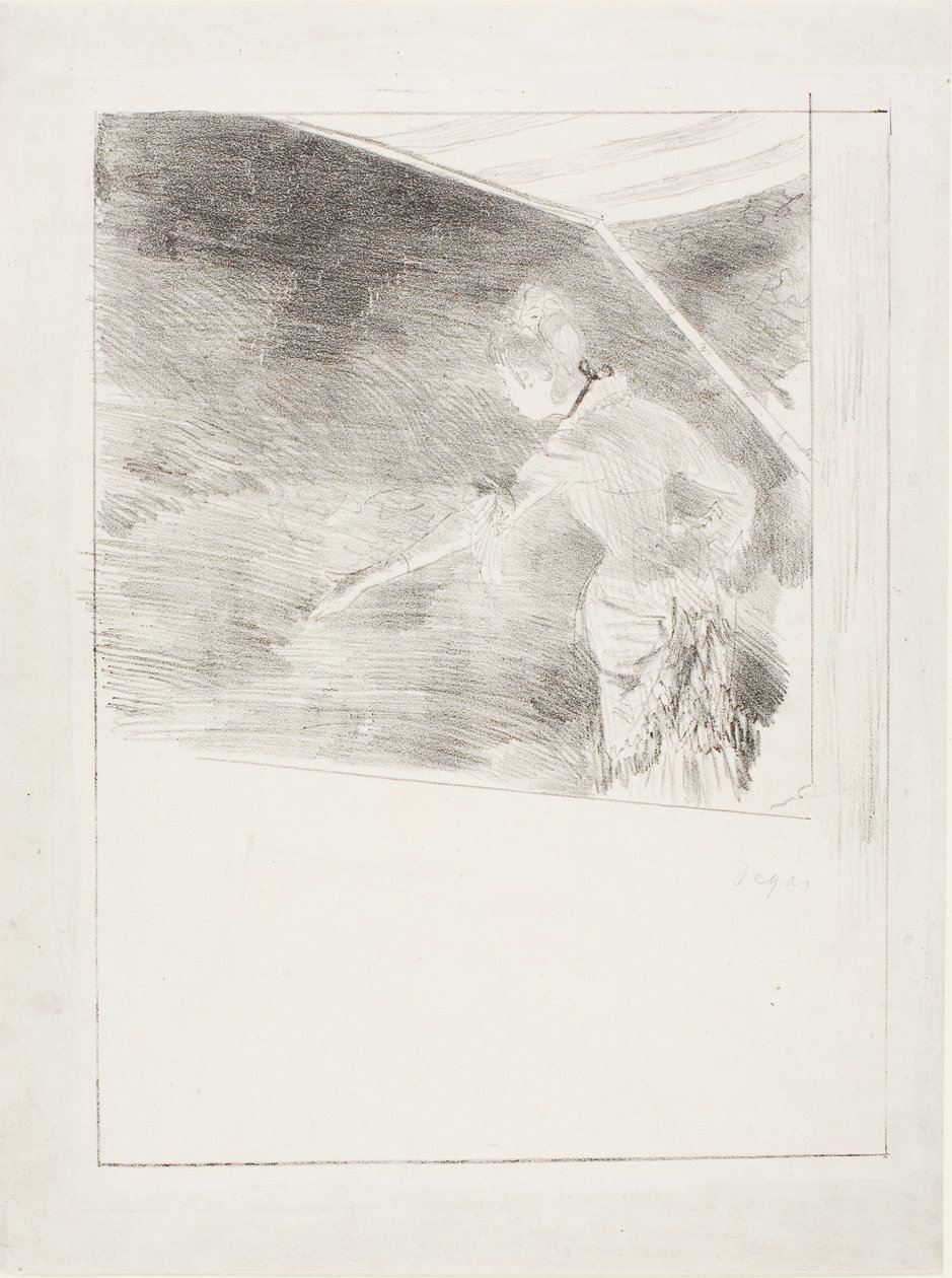 Piosenkarz na koncercie w kawiarni autorstwa Edgar Degas