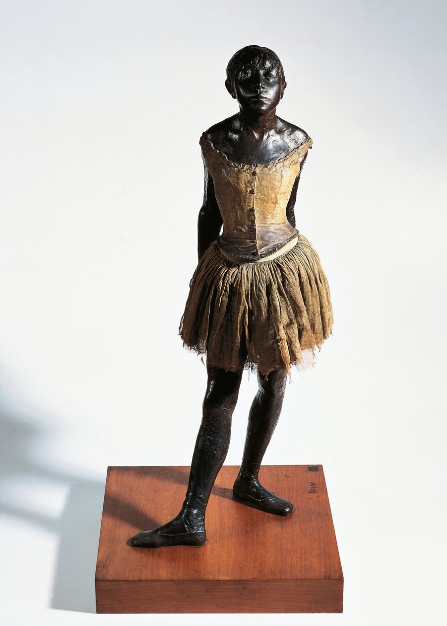 Mała tancerka lat 14, ok. 1880, autorstwa Edgara Degasa (1834-1917), posąg z brązu i tiul autorstwa Edgar Degas