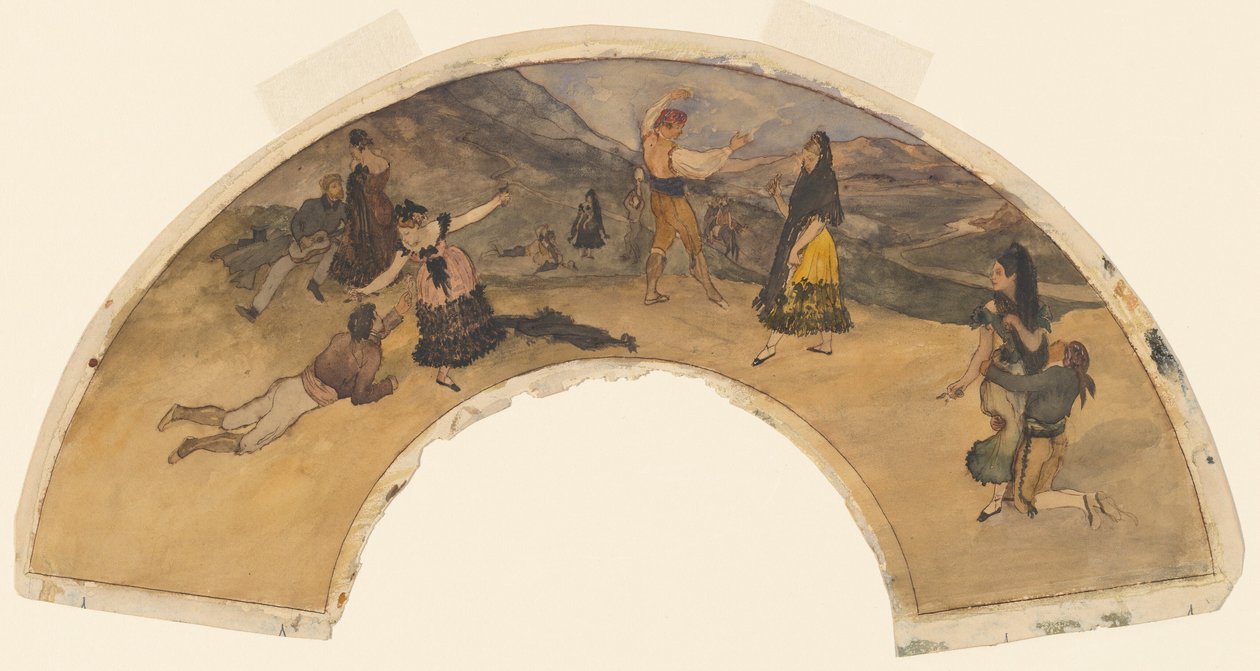 Hiszpańscy tancerze i muzycy autorstwa Edgar Degas
