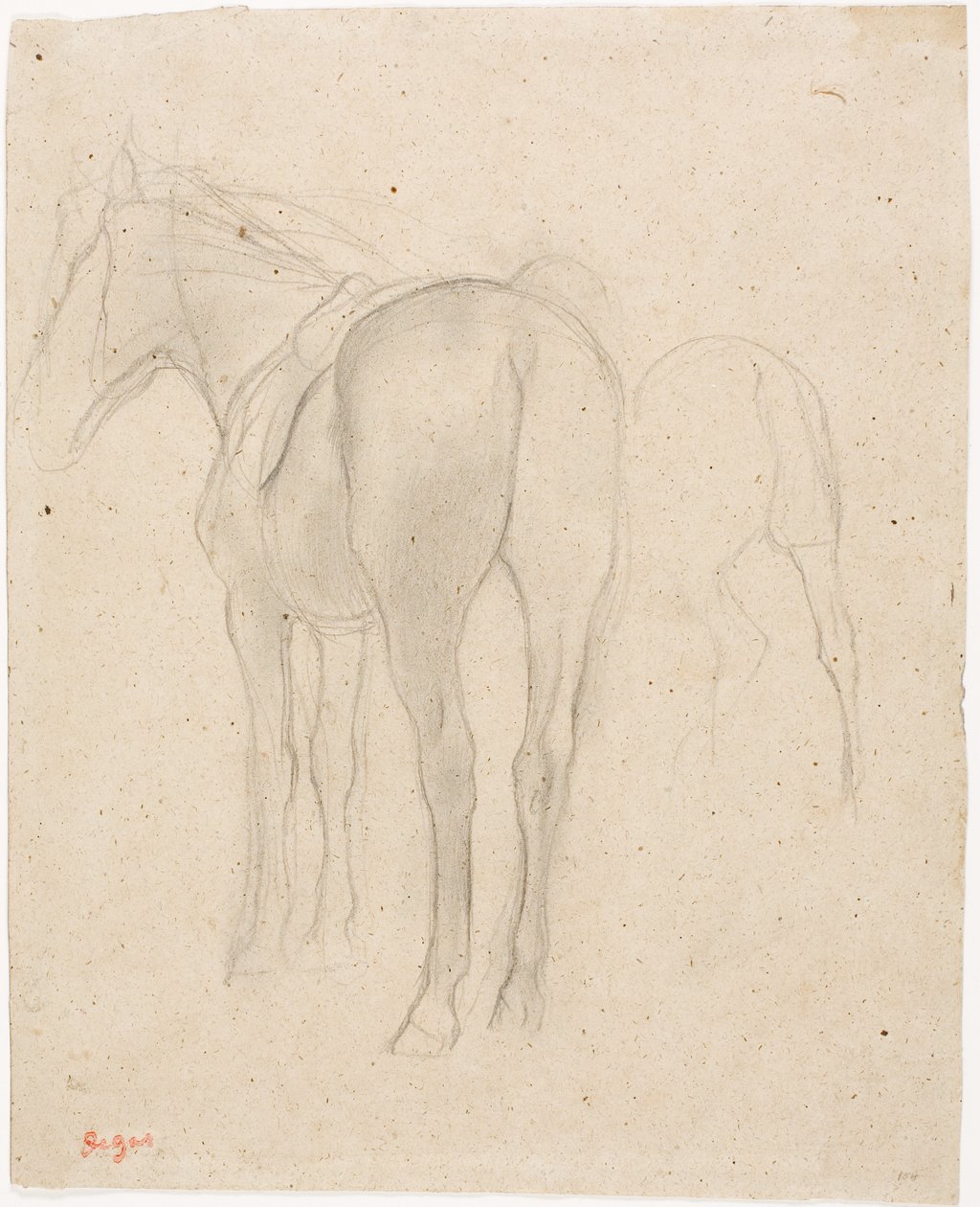Badania konia autorstwa Edgar Degas