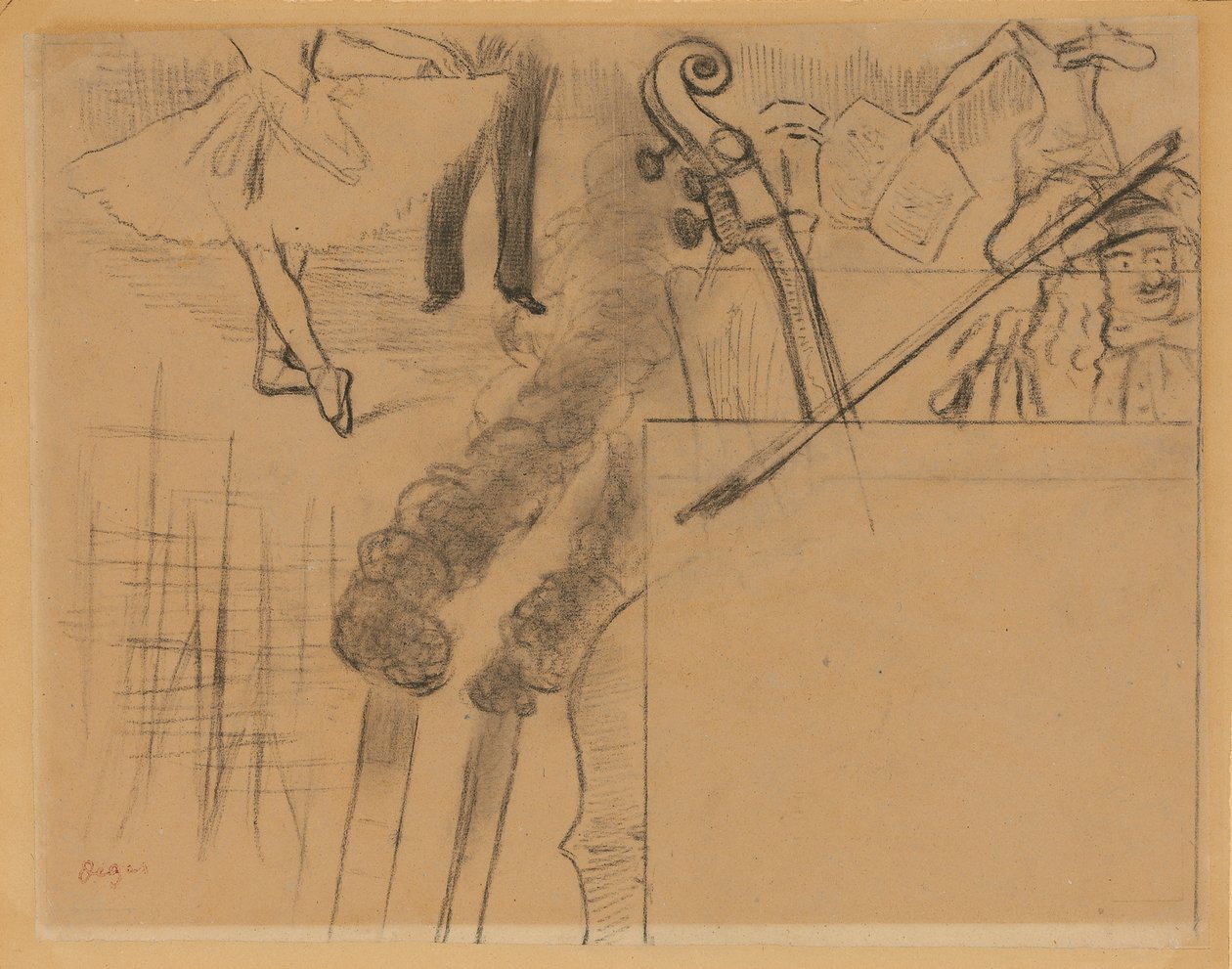 Studium do programu Galerie Ponsin Soiree Artistique, 15 maja 1884 r. autorstwa Edgar Degas