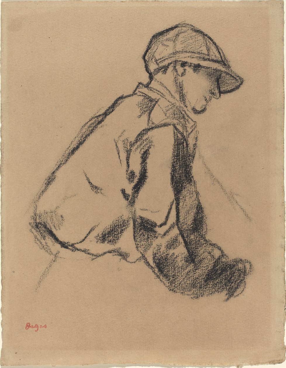 Studium dżokeja, ok.1884 autorstwa Edgar Degas