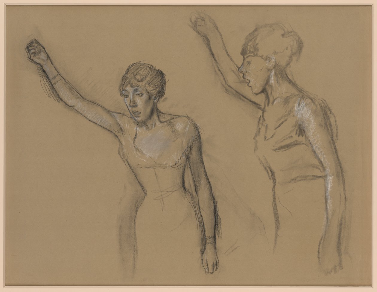 Studium piosenkarza autorstwa Edgar Degas