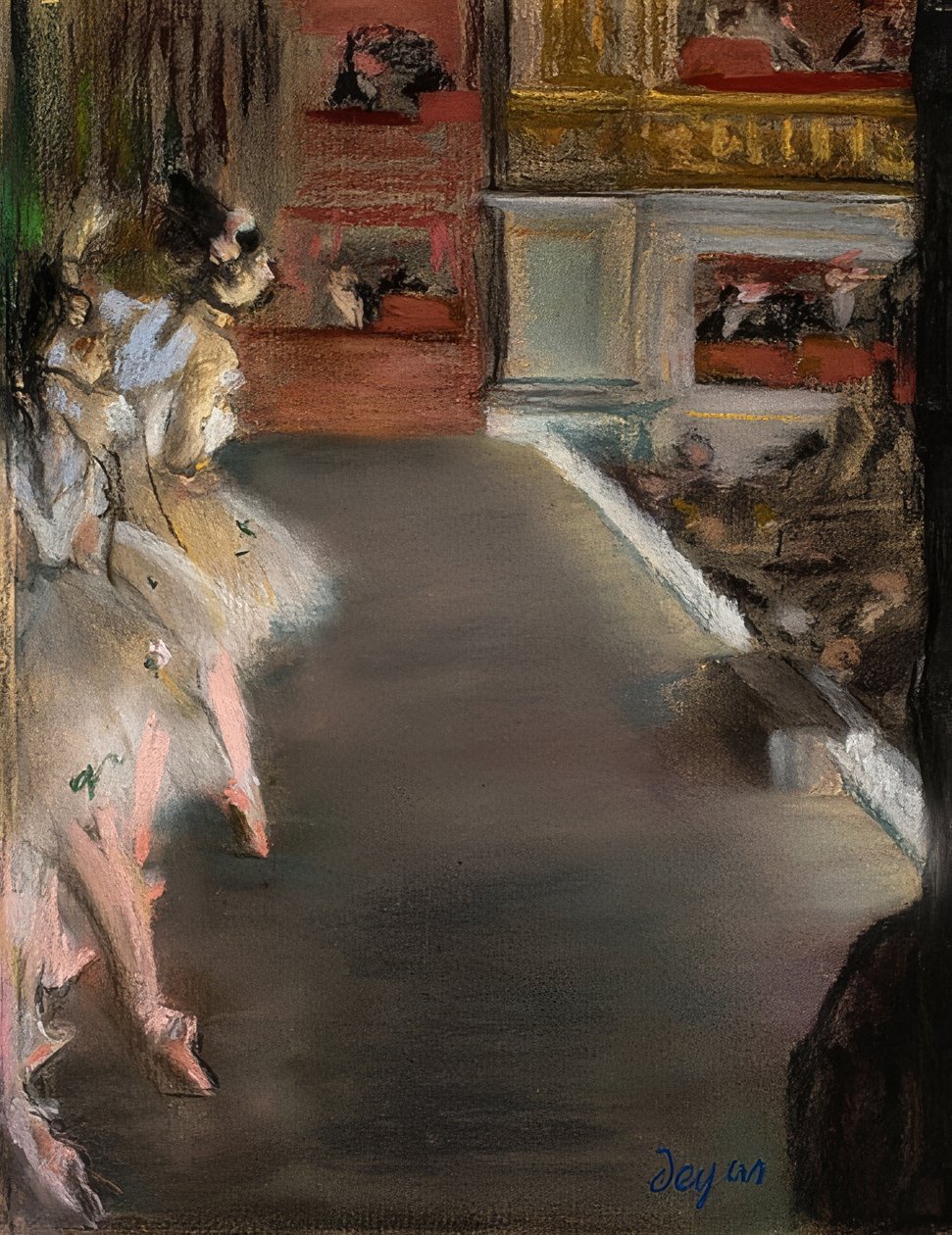 Tancerze w starej operze. około 1877 autorstwa Edgar Degas
