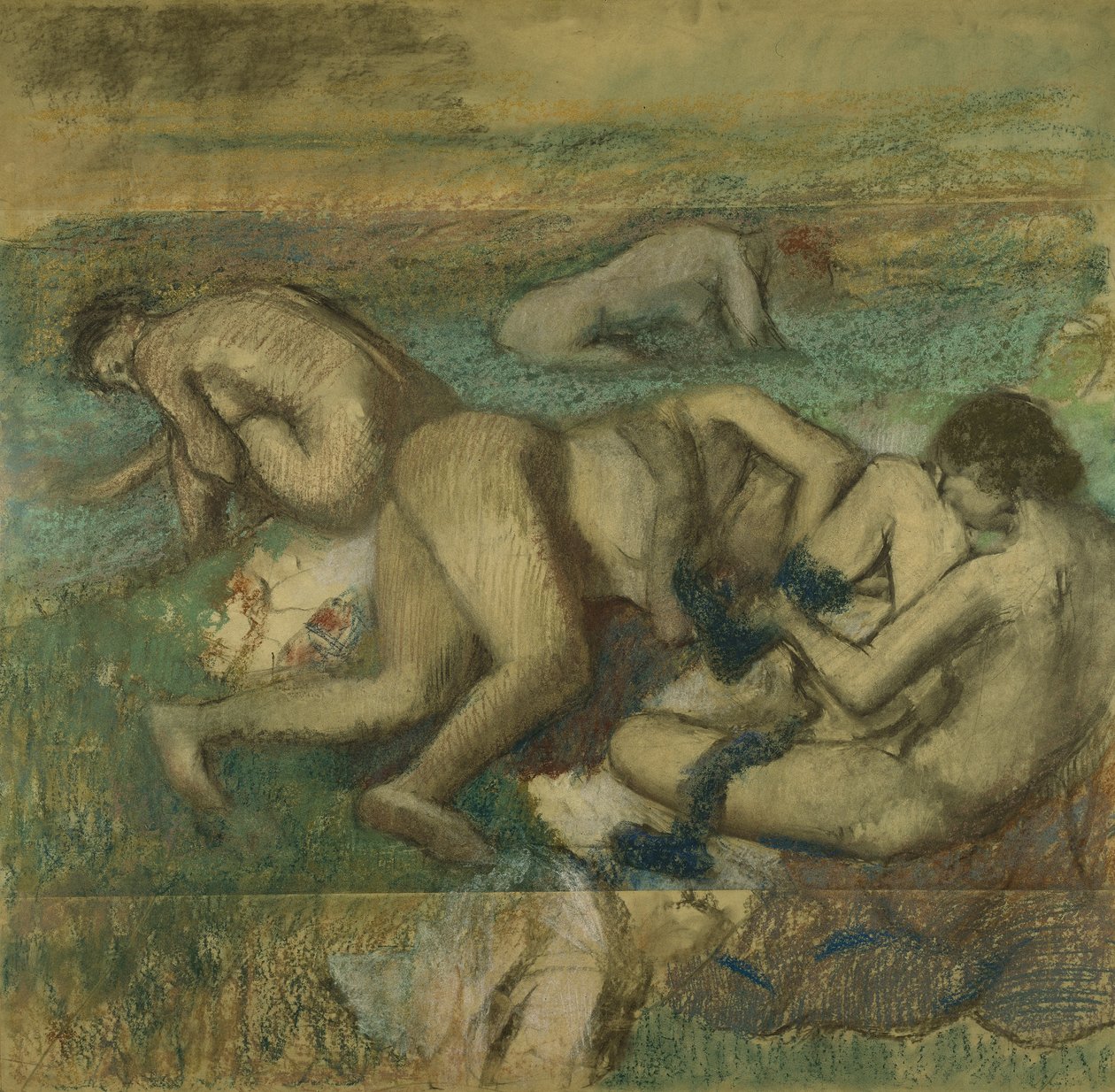 Kąpiących się, 1885-95 autorstwa Edgar Degas