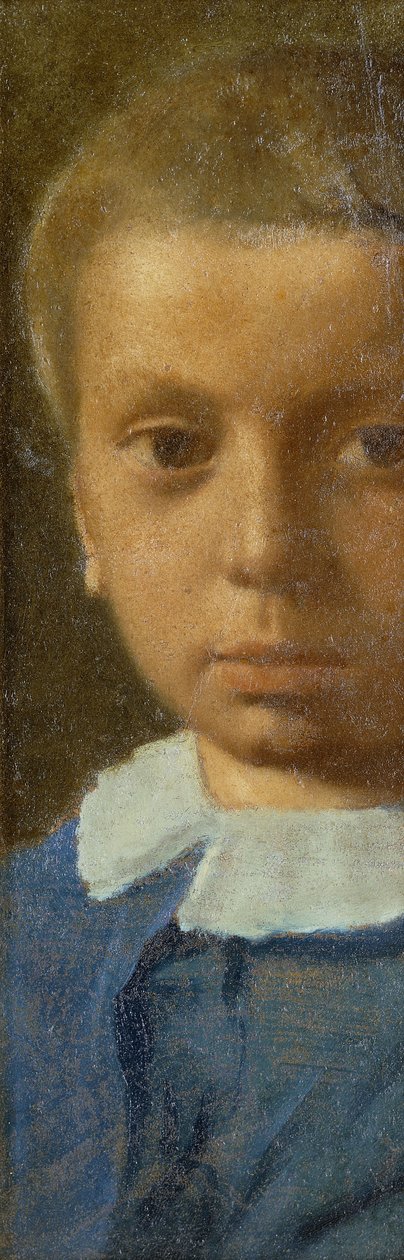 Dziecko na niebiesko; Dziecko w kolorze niebieskim, ok.1853-54 autorstwa Edgar Degas
