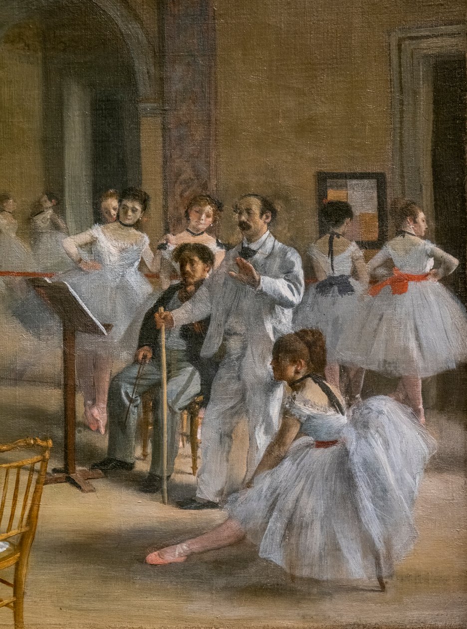 Lecon tańca (szczegół). 1872. Olej na płótnie. autorstwa Edgar Degas