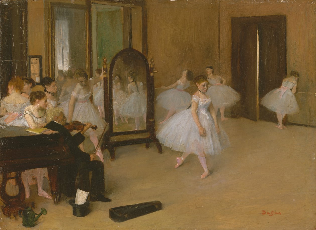 Klasa tańca, ok. 1871 (olej na płótnie) autorstwa Edgar Degas