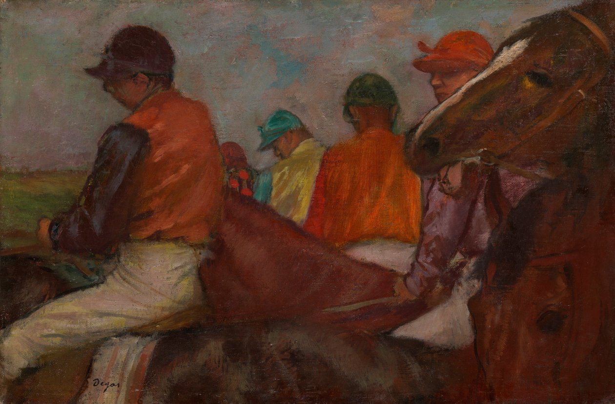 Dżokeje autorstwa Edgar Degas