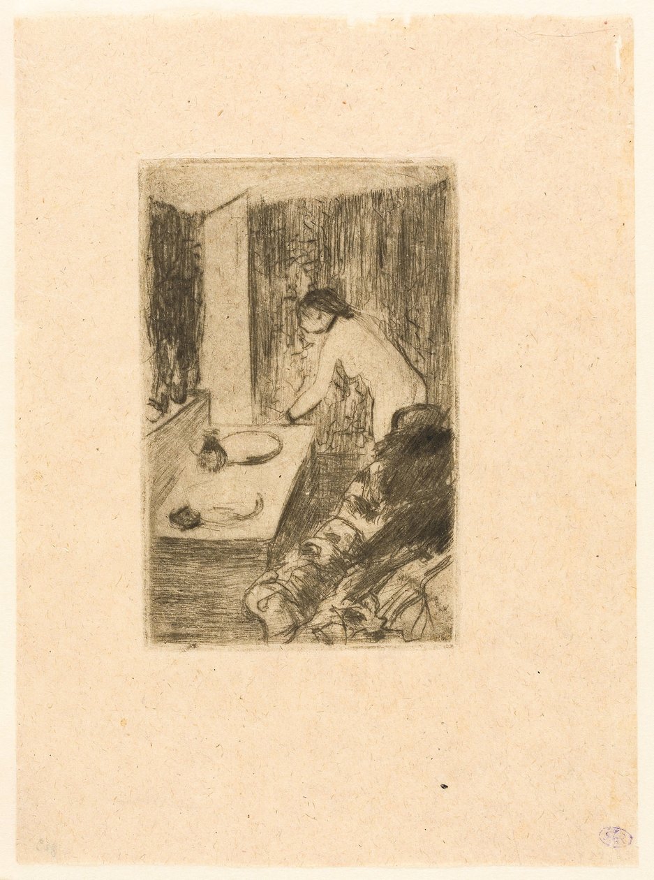 Mała garderoba autorstwa Edgar Degas