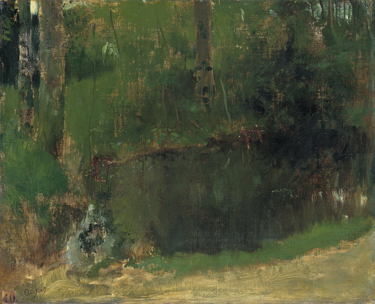 Staw w lesie, ok. 1868 autorstwa Edgar Degas