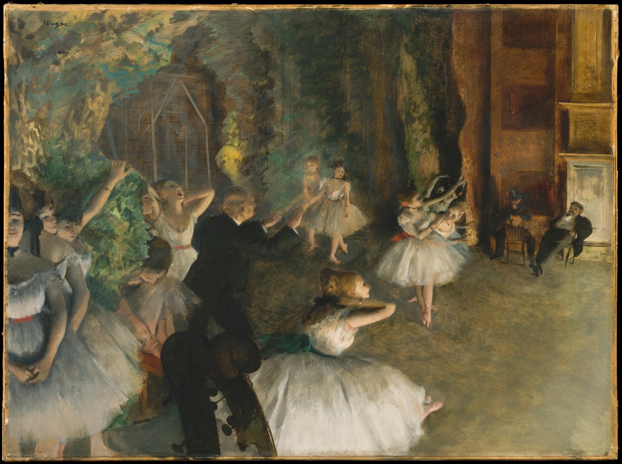 Próba baletu na scenie autorstwa Edgar Degas