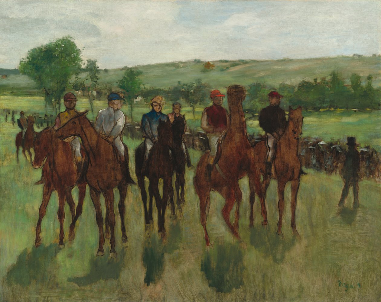 Jeźdźcy, ok.1885 autorstwa Edgar Degas