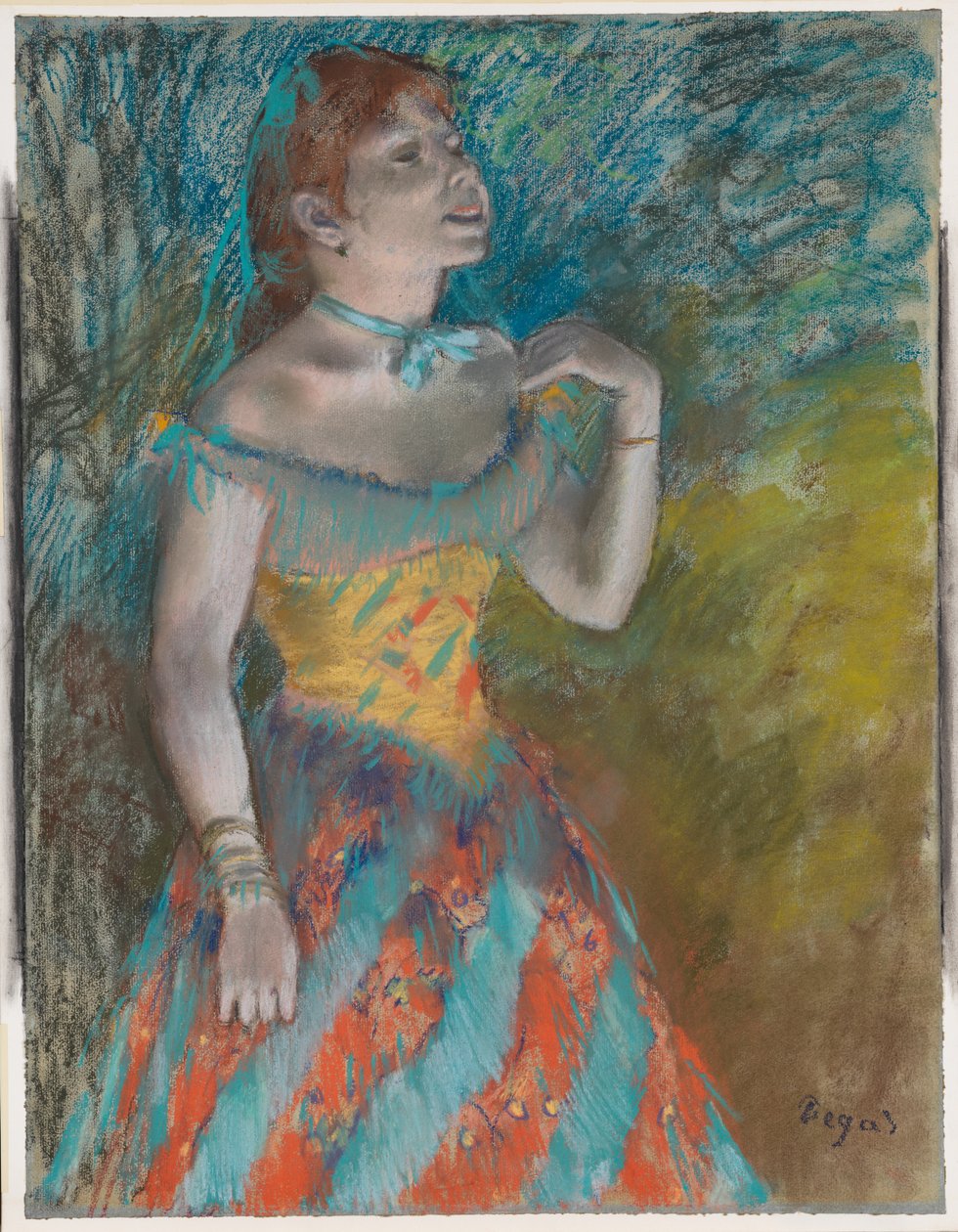Śpiewaczka w zielonym autorstwa Edgar Degas