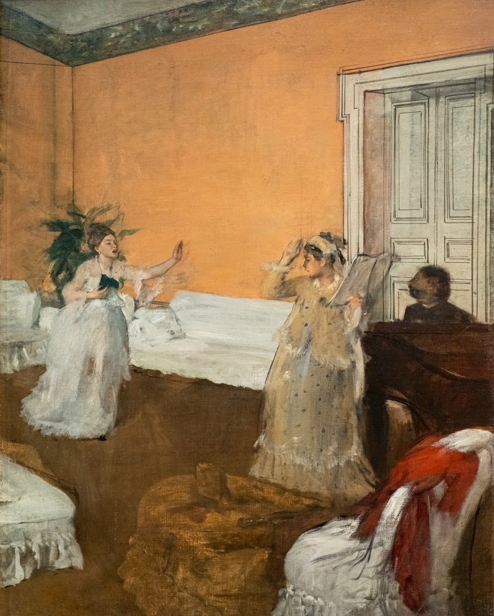 Powtarzanie piosenki. Około 1869. Olej na płótnie. autorstwa Edgar Degas