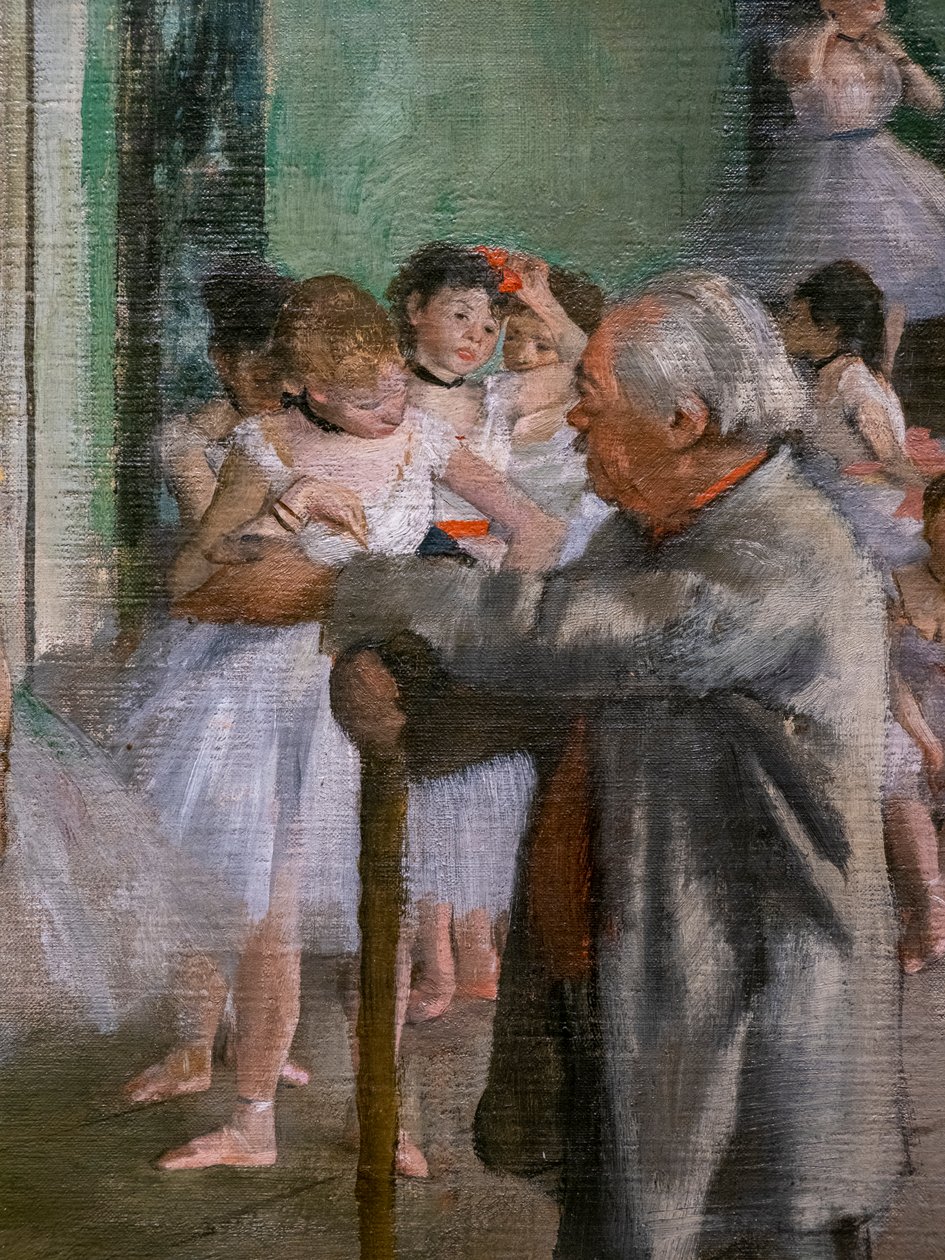 Zajęcia taneczne (szczegóły). Początek 1873, koniec 1875-1876. Olej na płótnie. autorstwa Edgar Degas