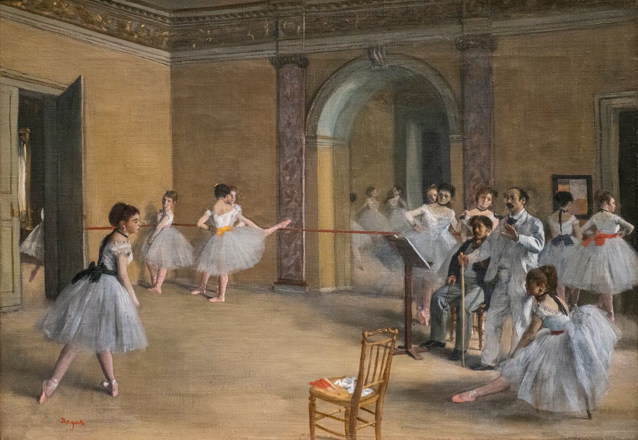 Lekon tańca. 1872. Olej na płótnie. autorstwa Edgar Degas