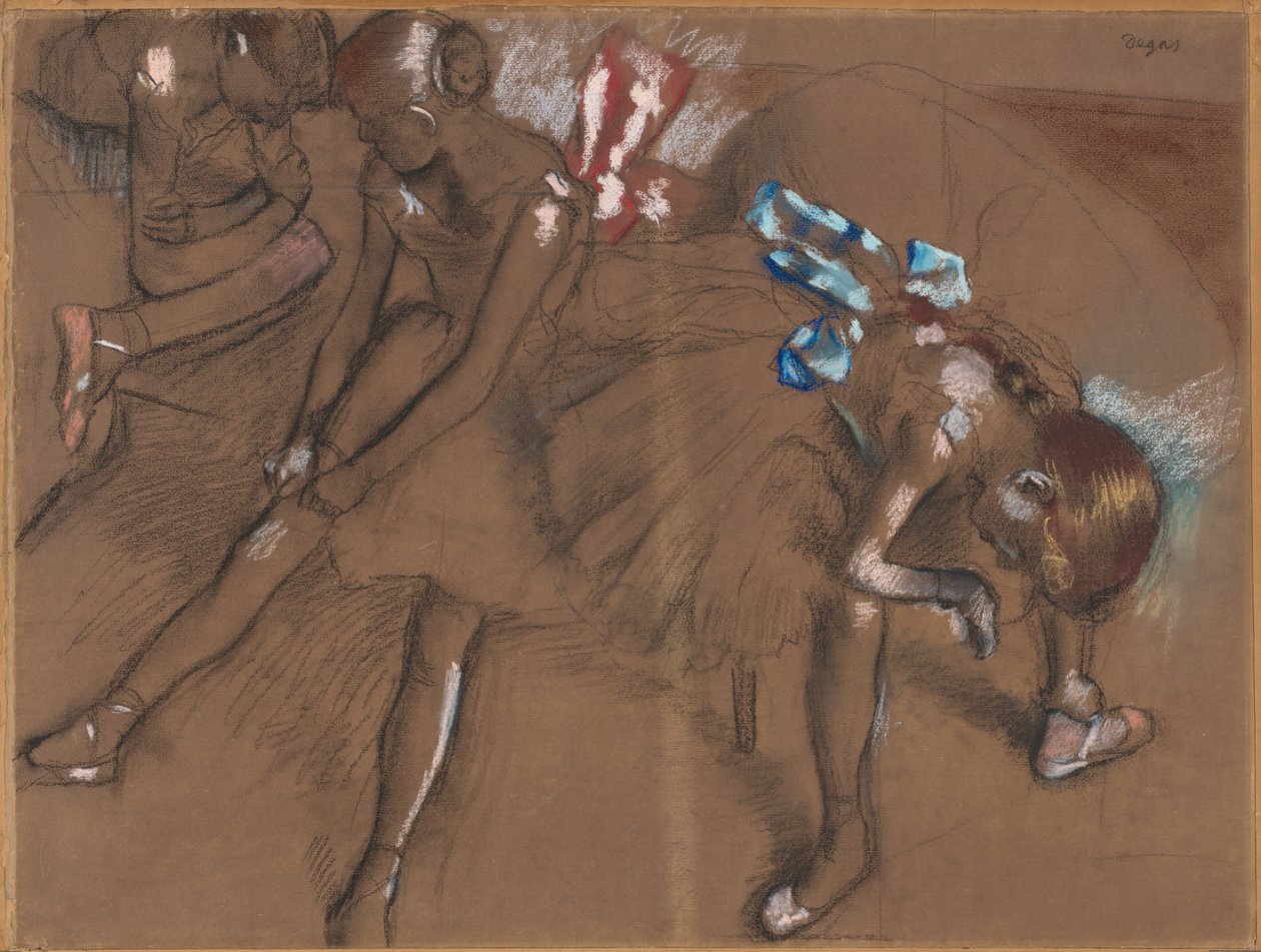 Trzech tancerzy odpoczywa autorstwa Edgar Degas