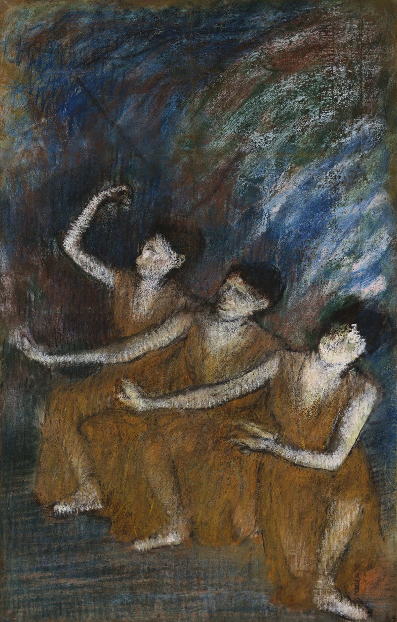 Trzech tancerzy, ok. 1895-98 autorstwa Edgar Degas