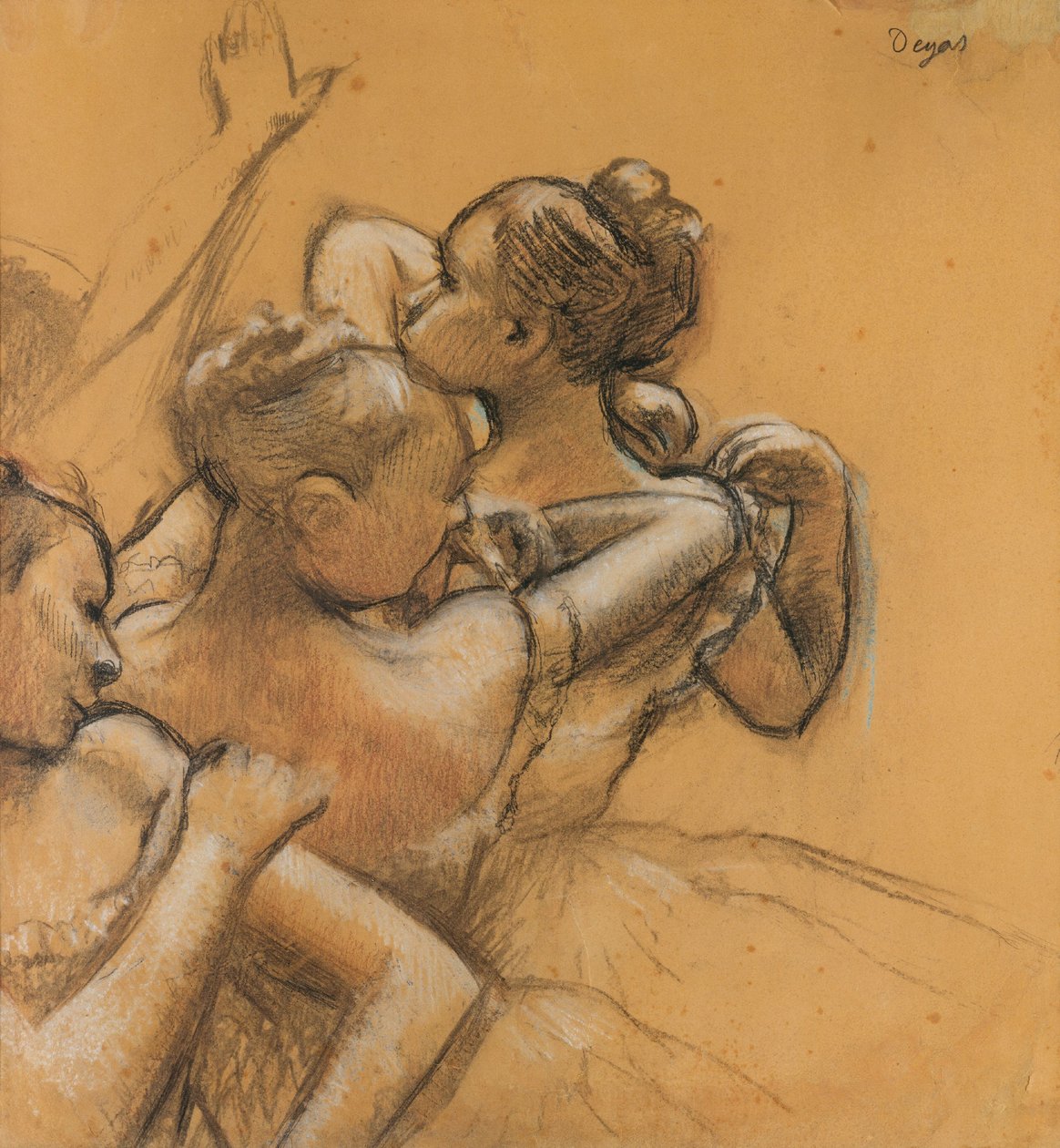 Trzy tancerki, ok. 1895-99 (pastel i węgiel na papierze) autorstwa Edgar Degas