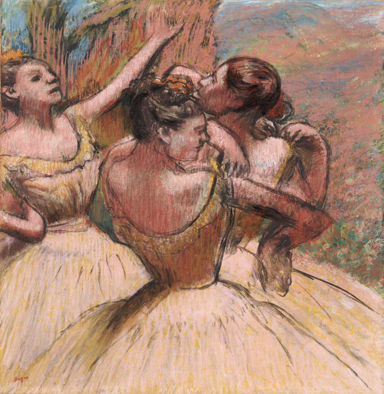 Trzech tancerzy, ok.1899 autorstwa Edgar Degas