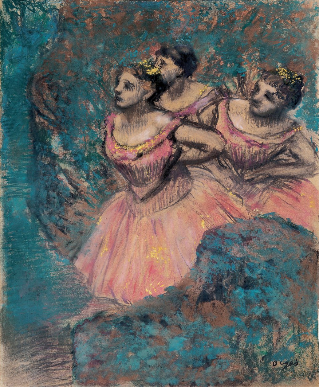 Trzech tancerzy w Red par Degas, Edgar (1834-1917) autorstwa Edgar Degas
