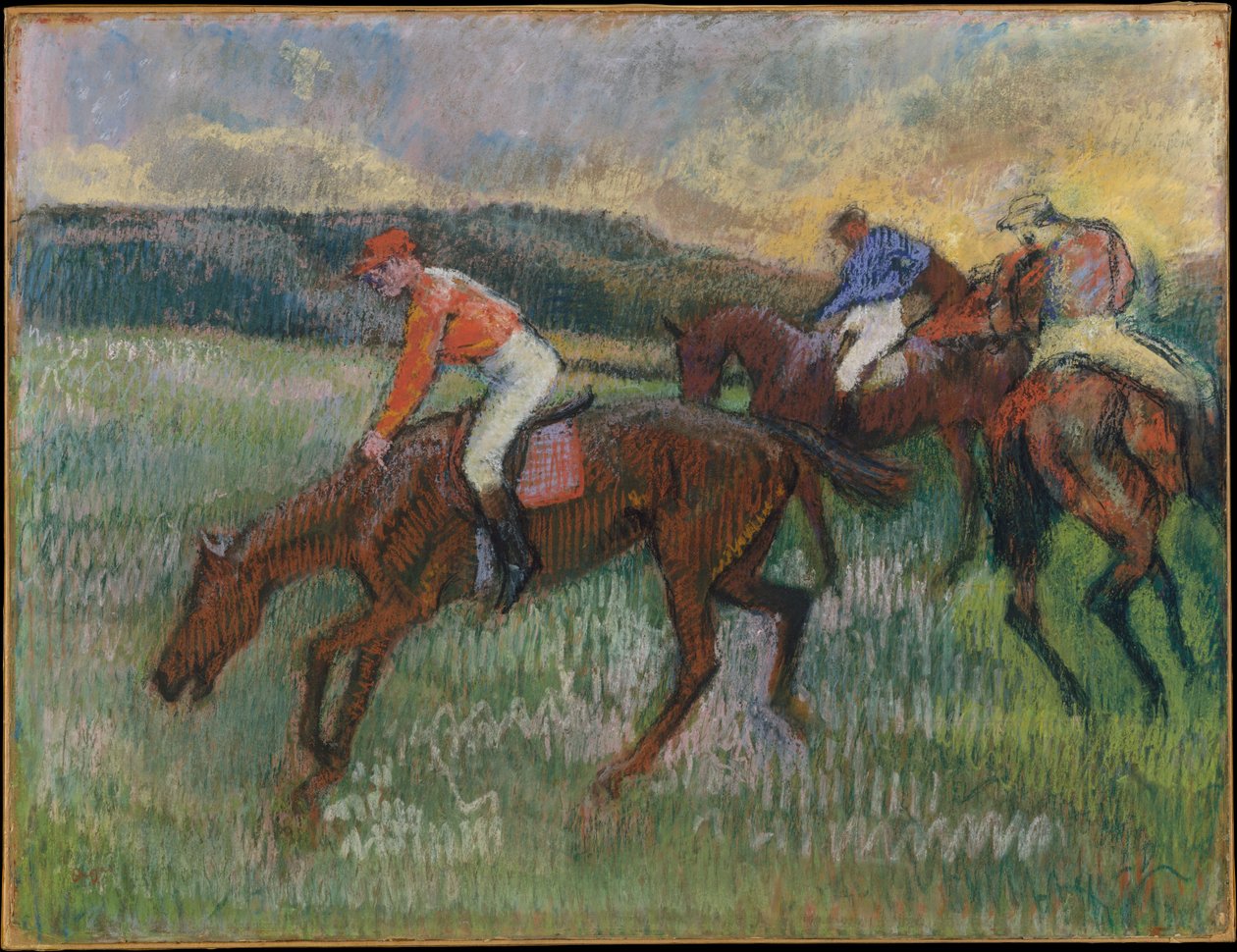 Trzech dżokejów autorstwa Edgar Degas